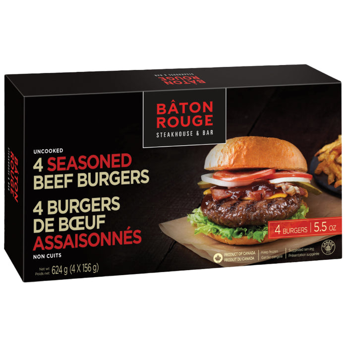 4 Seasoned Beef Burgers