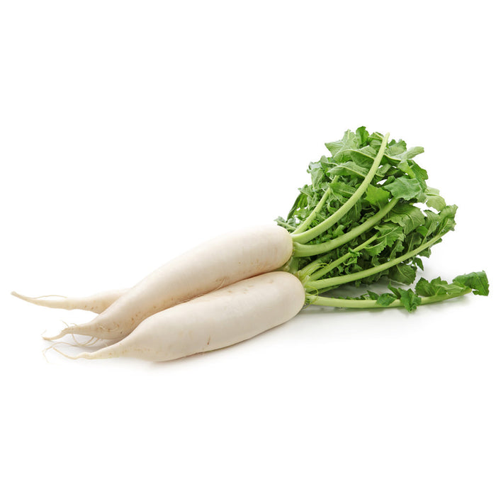 White Radish With Leaves (Daikon)