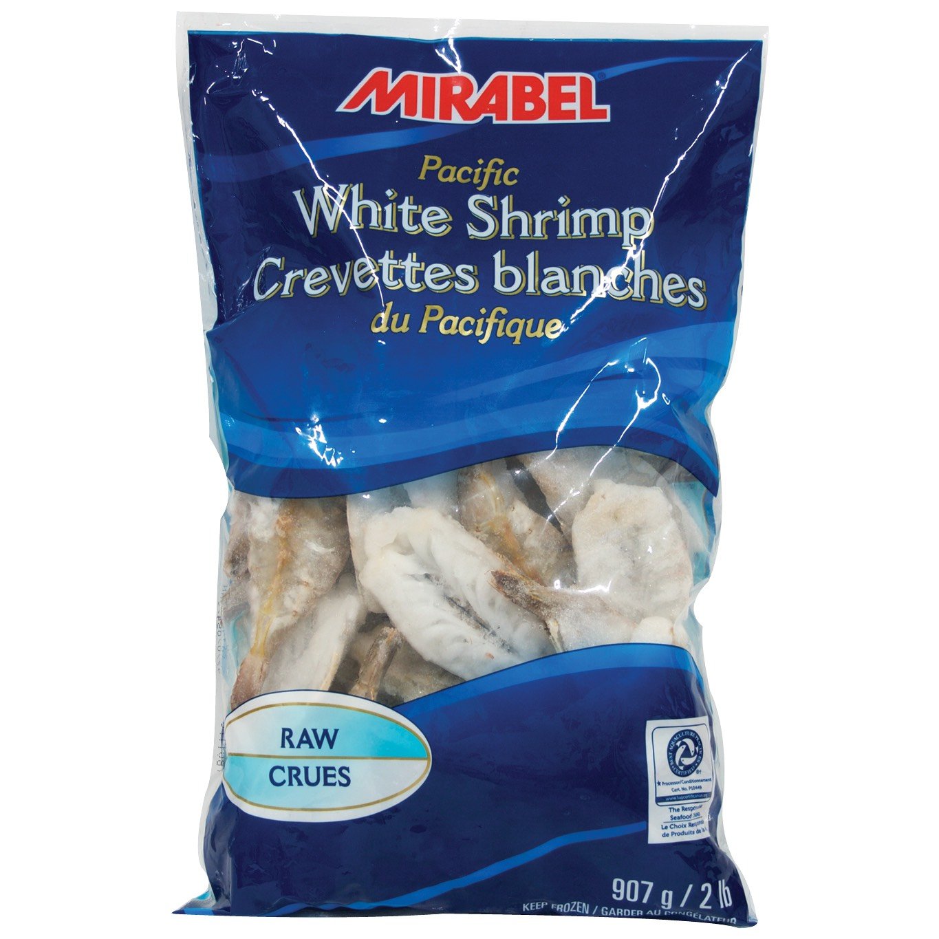 EZ Peel & Shell-on Raw Pacific White Shrimps 21/25