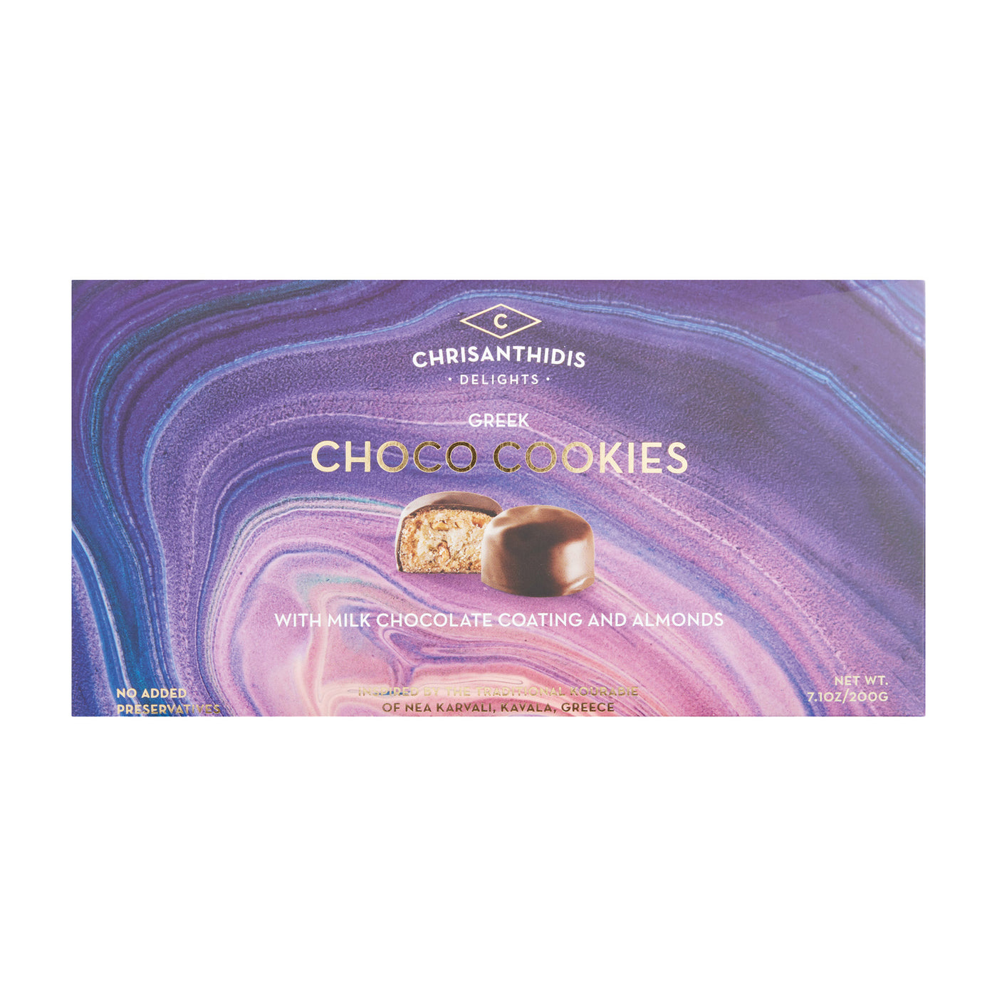Greek Choco Cookies And Almonds