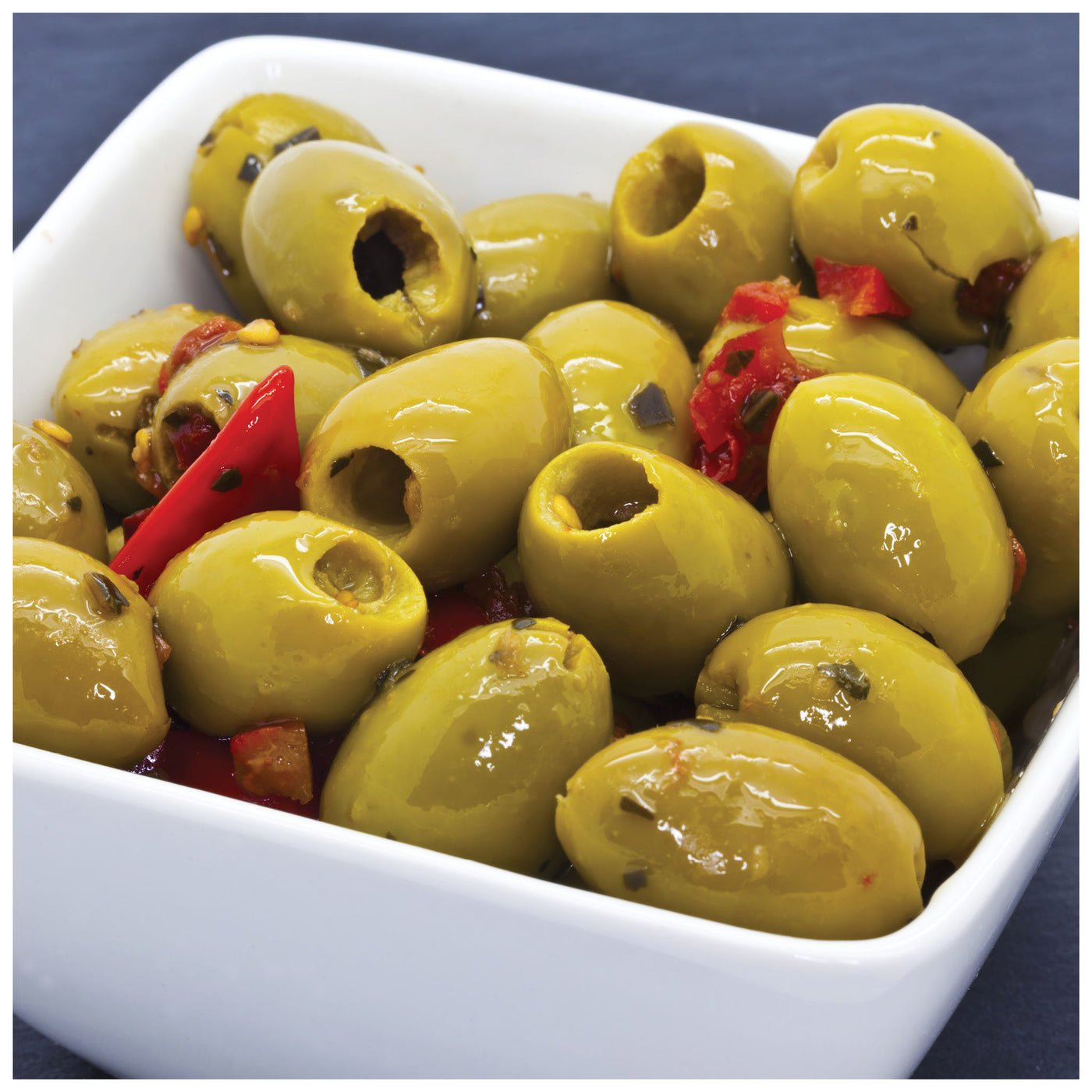 Pitted Spicy Green Olives