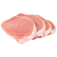 Supermarché PA côtelettes de porc frais désossées 2un