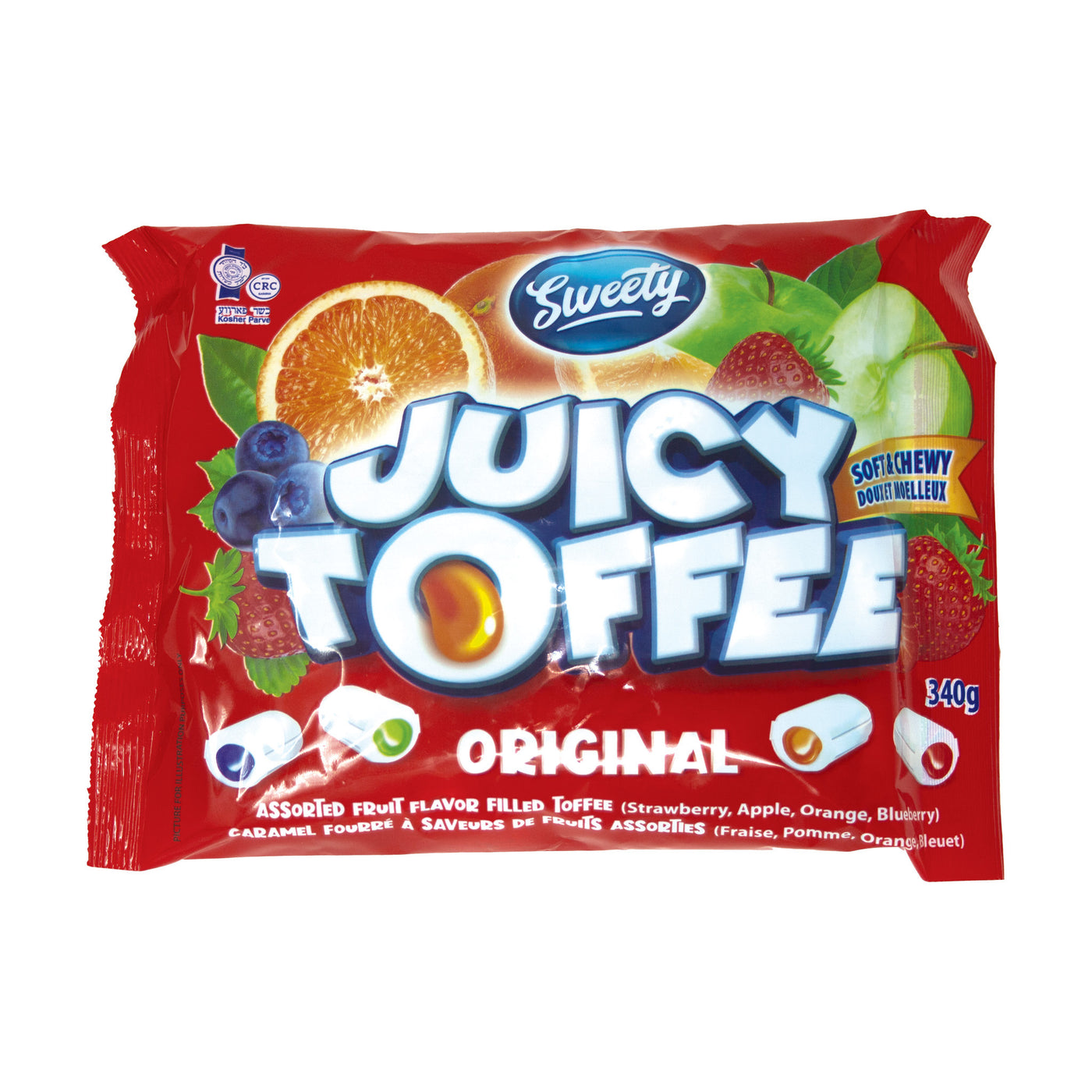 Assorted Fruit Flavor Filled Toffee