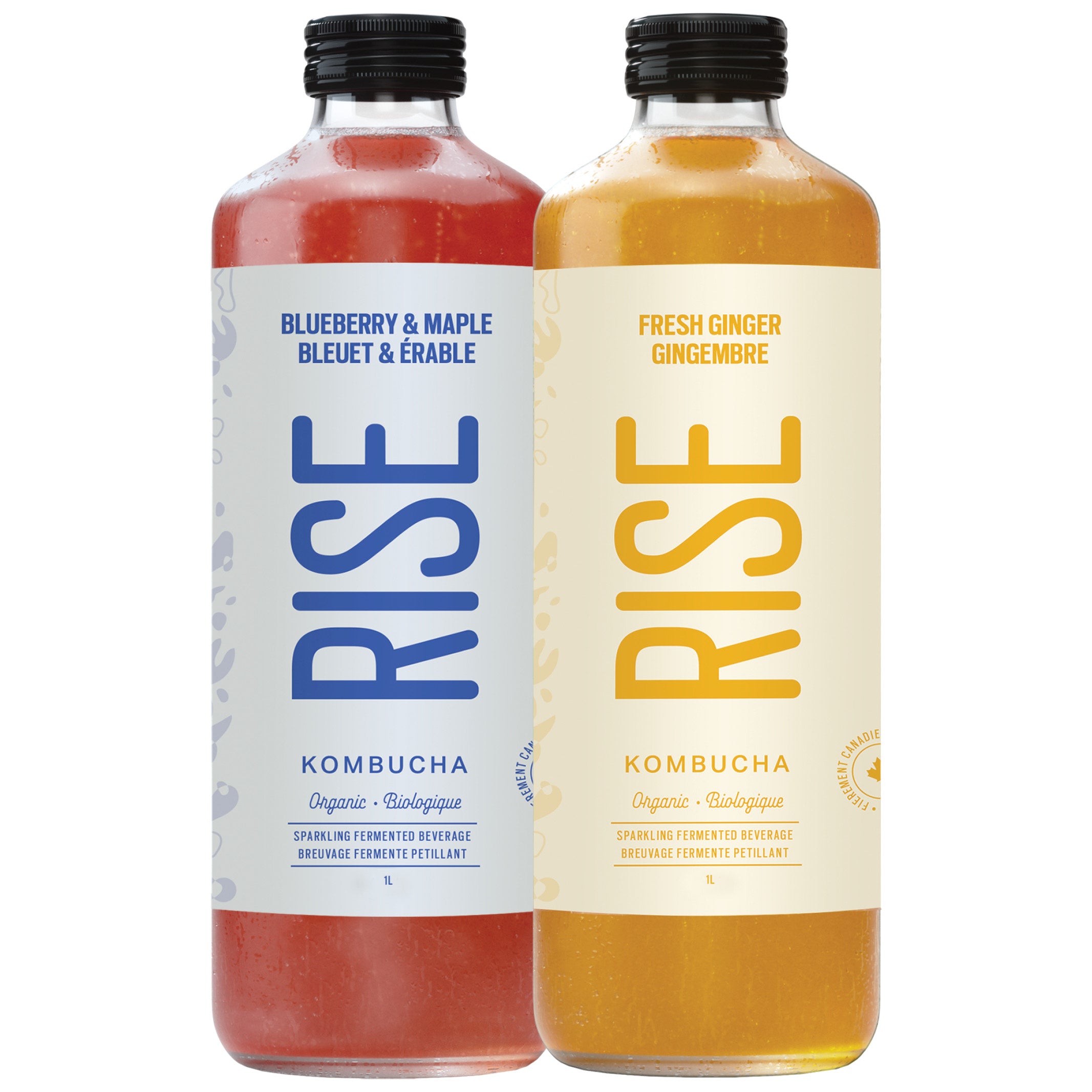 Rise Kombucha Logo Rise Kombucha Raspberry & Vanilla 1L — Aura