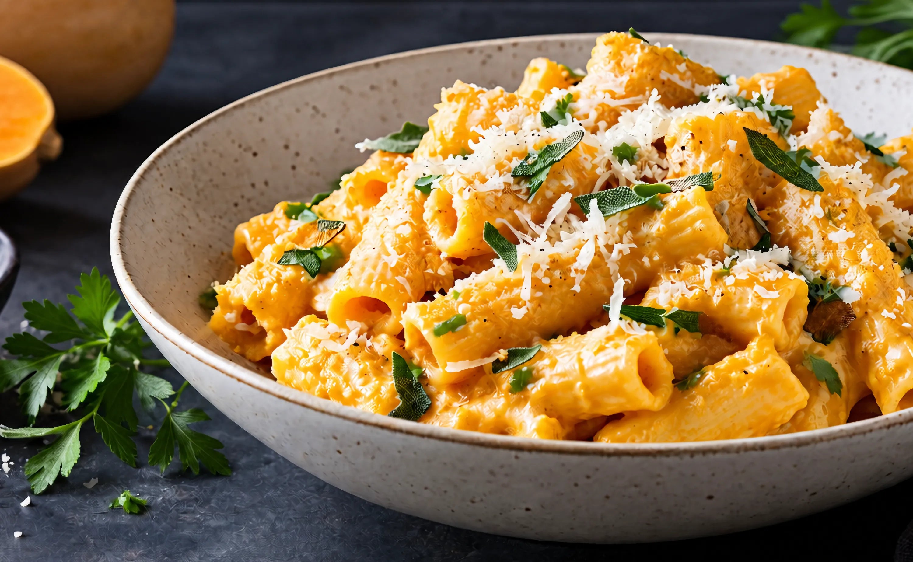 Creamy Butternut Squash & Parmesan Pasta
