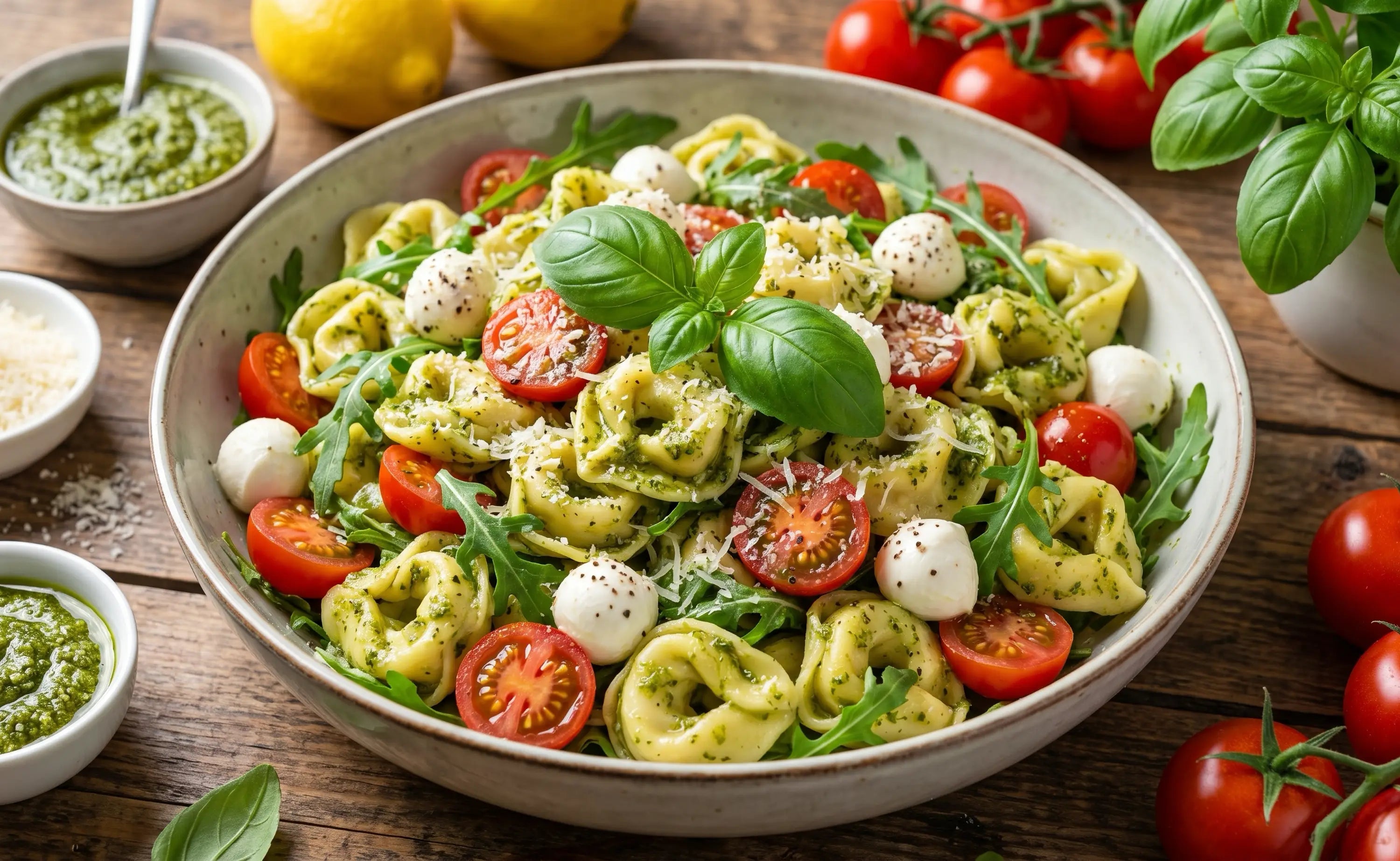 Salade de tortellinis au pesto